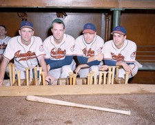 Joe Gordon-mitchell-keltner & lou Boudreau-colColorized 8x10 Print-FREE SHIPPING