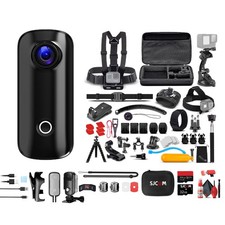 SJCAM C100 Plus Action Camera Black Bundle