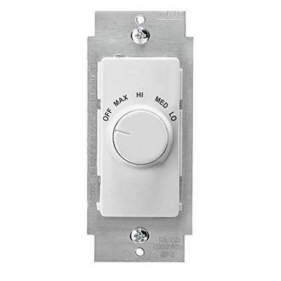 Leviton Decora Illumatech Quiet Fan Speed Control, 120 Vac, 60 Hz, 1.5 A, RTF01-