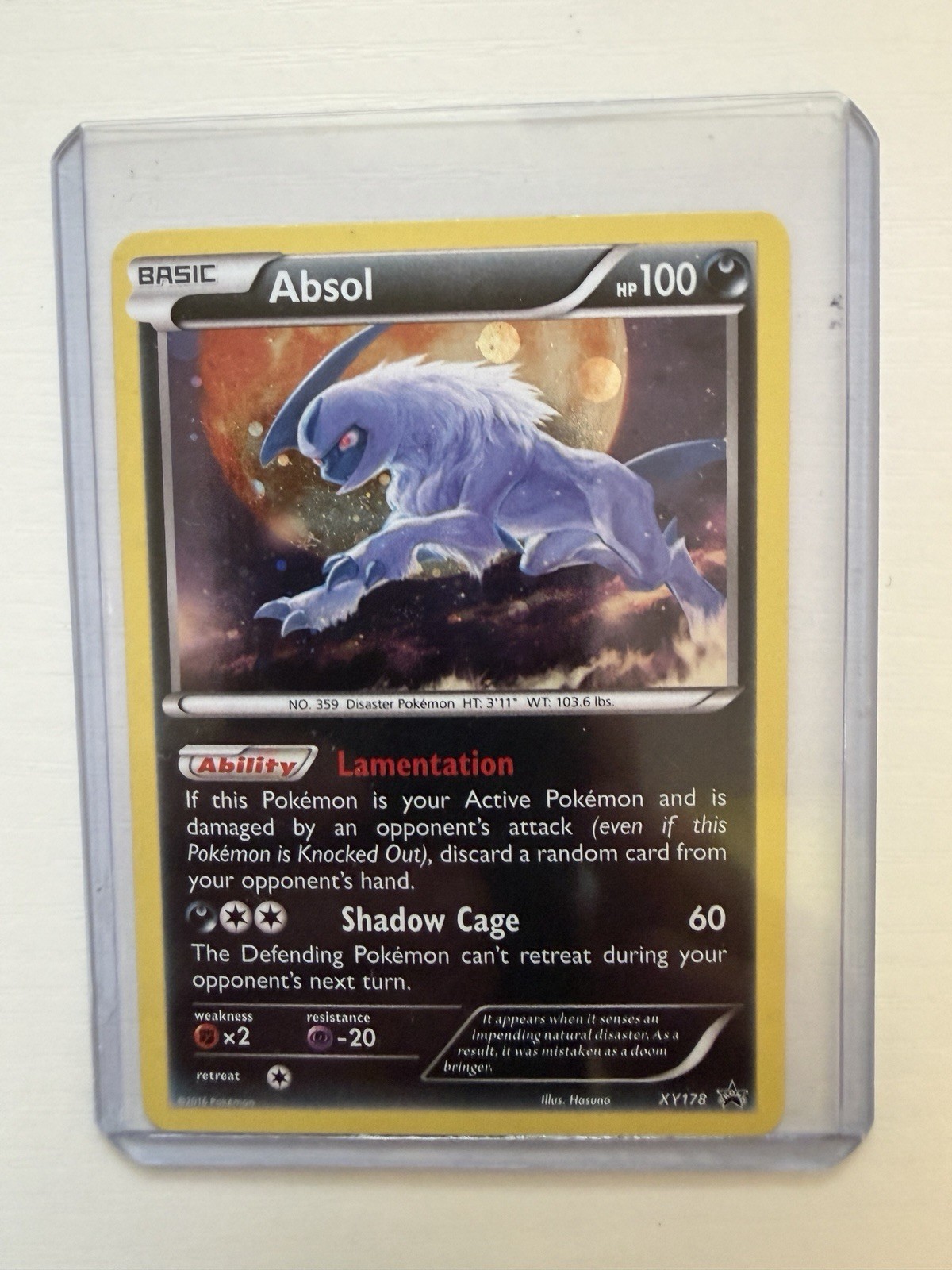 Pokemon TCG Absol XY178 XY Promo Holo Rare Basic 100 HP English Card