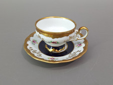 Weimarer Porzellan Sammeltasse Rose Goldrand Mokkatasse