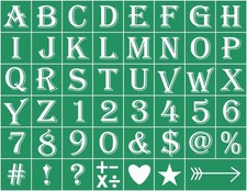 Stencils Alphabet Self Adhesive Stencils Silk Screen Reusable Letters Chal Dgaga