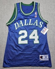 VINTAGE Dallas Mavericks Jersey Mens 36 NBA Basketball Jackson 24 Champion 90s