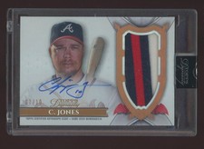 2024 Topps Dynasty Chipper Jones Braves HOF GU 3-Color Patch AUTO 7/10