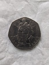 Rare fifty pence 50p commemorative world war II coin 2006 wounded soldier