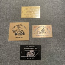 Vtg Metal Place cards For Antique Auto Tours ...