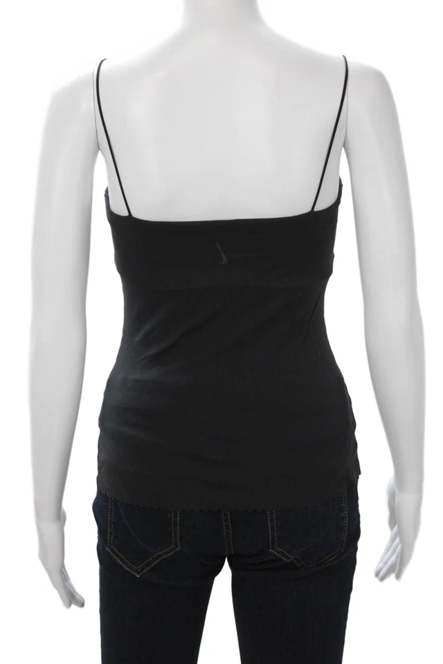 Camiseta sin mangas Nike para mujer negra de nailon con cuello cuadrado y correa de espagueti talla S Foto 3 de 4