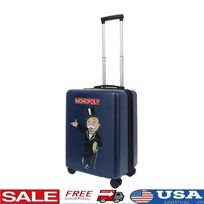 Monopoly Hardshell Carry On Luggage Spinner Suitcase Travel Bag Rolling Wheels
