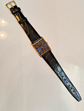 Rare Men's Seiko Tank Watch with Blue Dial New Battery