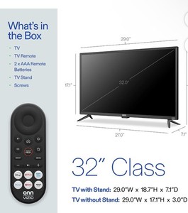 onn 32 Class 720P HD Powered by VIZIO Smart Television, 32S2V1, Freeshipping