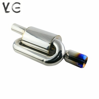 2.5'' S-Flow Sport Exhaust Muffler Tips Integra CTR Deep Low Sound 3'' OD