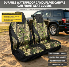 Camo Seat Covers Jeep Wrangler Tj 85-2006-heavy Duty Canvas Front Pair Wpockets