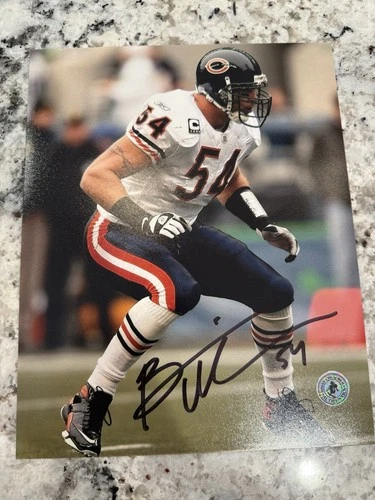 Brian Urlacher Signed 8x10 Photo Chicago Bears Brian Urlacher COA Hologram