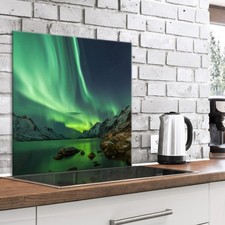 Backsplash for Kitchen Tempered Glass Splashbackt Deco Wall Panel c-B-0516-aq-a