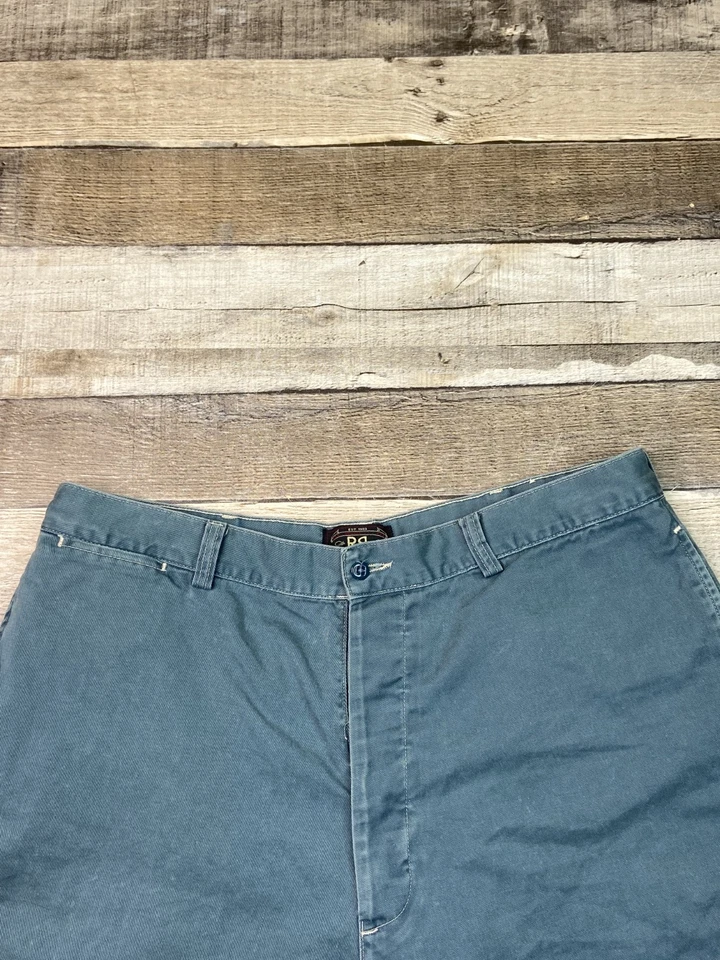 复古 RRL Ralph Lauren 男式 36 短裤军官野战工作服蓝色美国制造 — 第 2/4 张图片