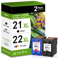 21XL 22XL Ink Cartridges Combo Pack Compatible HP 21 22 Ink Cartridges Replac...