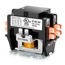 HVAC Motor Contactor, 24V 40 Amp Coil 2 Pole Replacement Relays Compatible with 