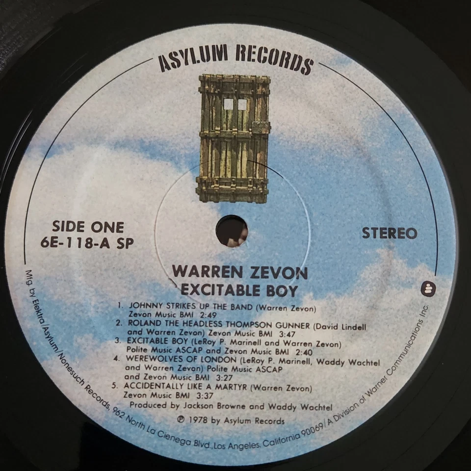 Warren Zevon - Excitable Boy Vinyl LP Asylum Records 1978 Original Press NM / EX - Image 4 of 4