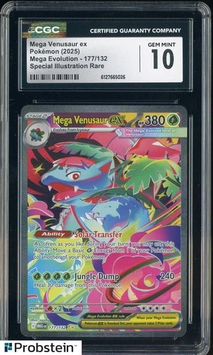 2025 Pokemon MEG EN Special Illustration Rare #177 Mega Venusaur ex CGC 10