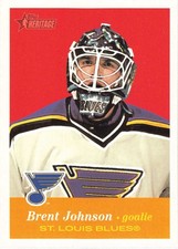 Brent Johnson St. Louis Blues 2001 Topps Heritage Goalie #58