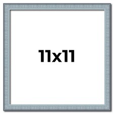 Square Textured Blue Picture Frame - UV Acrylic, Backing, Hanging Hardware