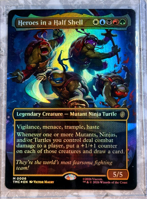 #ad Heroes in a Half Shell Borderless FOIL 6 MTG Teenage Mutant Ninja Turtles TMT NM $4.99
