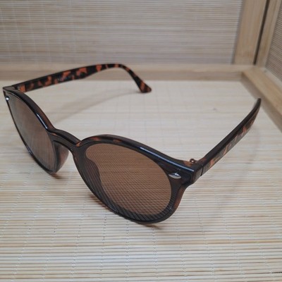 NYS Collection Sunglasses Tortoise Shell Frame Brown Lenses UV400 Protection