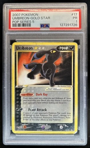 2007 Pokemon POP Series 5 Umbreon #17/17 PSA 1