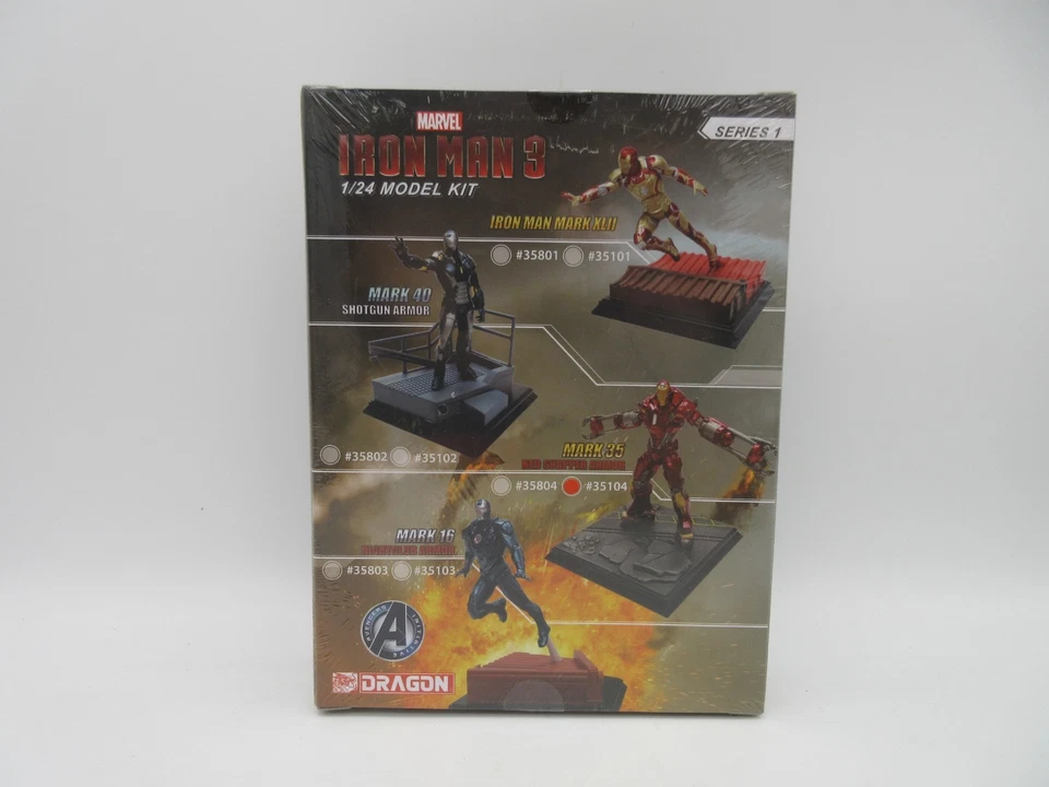 Iron Man 3 1/24 Model Kit Mk35 RED SNAPPER ARMOR #35104 [Dragon, 2014] NIB! - Image 3 of 4