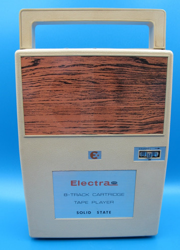 ELECTRA Vintage 1970s Portable Eight Track Tape Player UNTESTED!! Rare