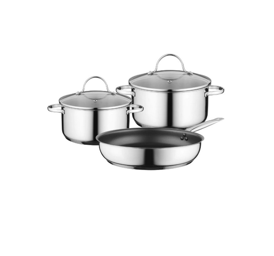 Batterie de cuisine 3 pièces BergHOFF HEZ9SE030 faitout casserole inox induction