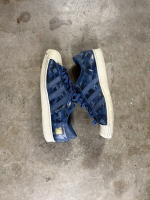bape x adidas superstar Blue And White | eBay