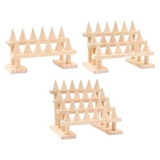 Wood Ring Display Holder Jewelry Ring Stand Versatile Elegant Decoration