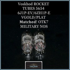 NOS 1PAIR Voskhod ROCKET TUBES 5654 6J1P-EV/6ZH1P-EVGOLD/PLAT