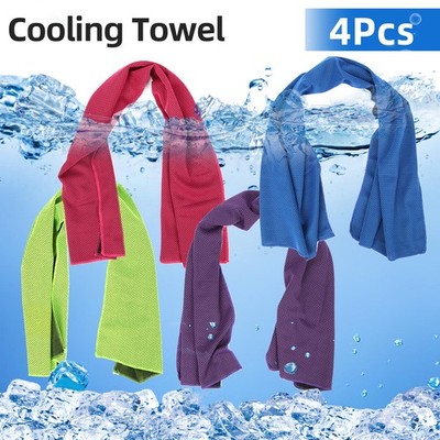 4 x Kühlendes Handtuch Kühlhandtuch Kühltuch Sporthandtuch Cooling Towel