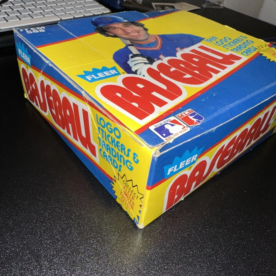 1989 FLEER BASEBALL UNOPENED CELLO BOX (24 SEALED PACKS, (GRIFFEY RC, RIPKEN?) I - Image 2 of 4