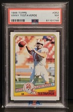 Vinny Testaverde 1988 Topps RC Rookie Card 352 PSA 7 NM. rookie card picture