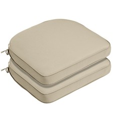 2PCS Outdoor Chair Cushion U-Shape Seat Pad for Patio Dining Chair with Ties