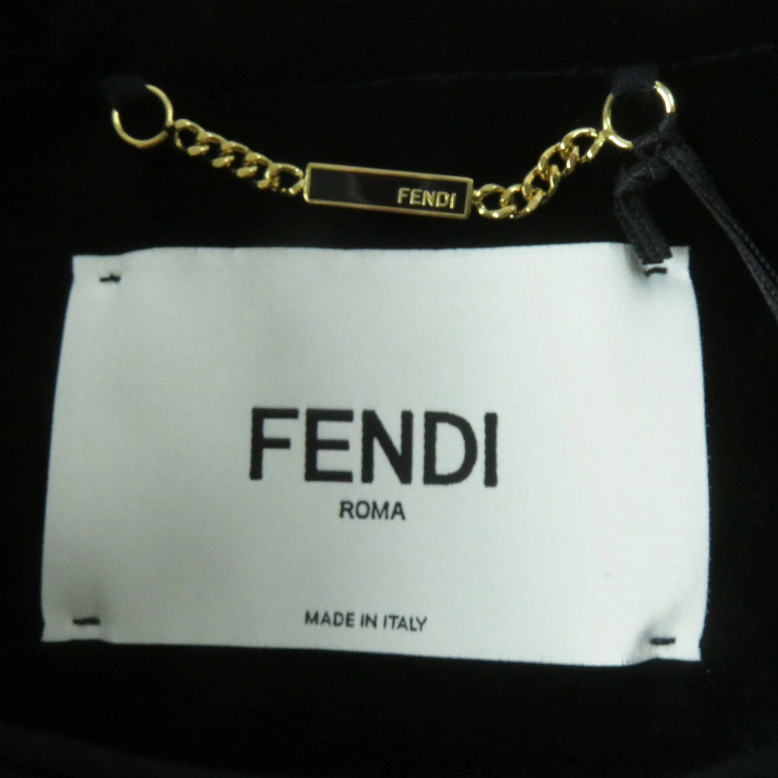 FENDI Ladies Jacket Unused Silk-Blend Satin Velvet Cropped Black Size 40 Italy thumbnail 6