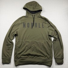 NOBULL Women  s Hoodie Medium Green Pullover Athletic Sweatshirt Logo Gym