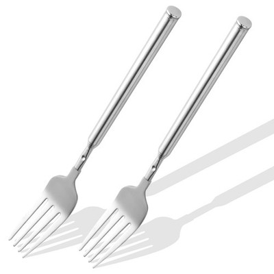 【2 PCS】Extendable Fork for Jokes, Expandable Forks, Extended/Exten
