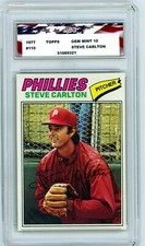 1977 Topps #110 Steve Carlton AGC 10 Gem Mint Philadelphia Phillies