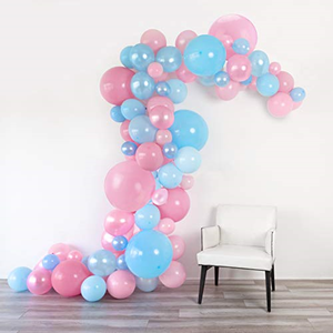 Details About Junibel Balloon Arch Garland Kit 90 Blue Pink Pearl Latex Balloons
