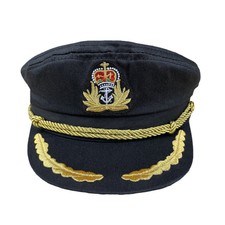 Yacht Captain Hat Sailor Hat Boat Captain Hat Navy Marines Costume Accessory