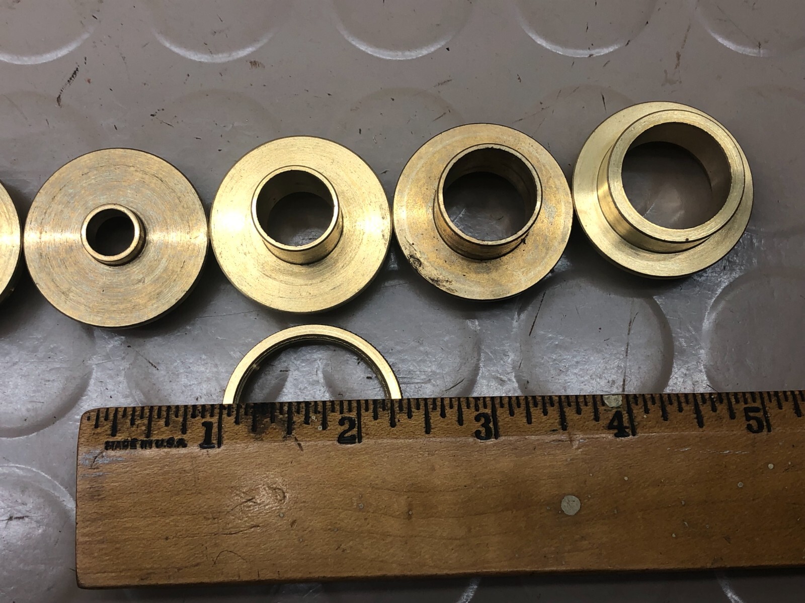 Wood Working Brass Router Bushing Set With Nut eBay