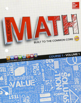 Glencoe Math, Course 1, Student Edition, Volume 1 (MATH APPLIC  - VERY GOOD