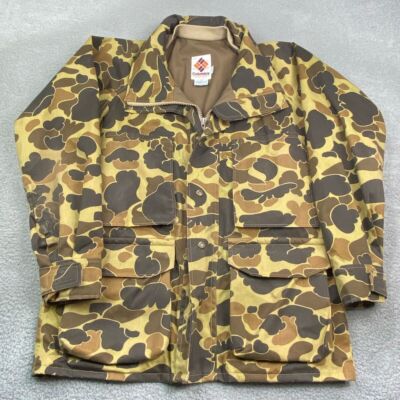 Vtg 80s Columbia Frogskin Jacket Mens Medium Duck Camo Hunter USA
