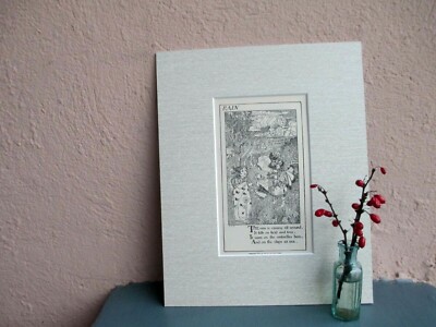 antique Charles Robinson nursery illustration of Stevenson's ''Rain'' 1909