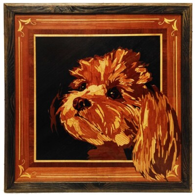 Shih Tzu Hund benutzerdefinierte Haustier Porträt Holz Kunst Wanddekoration...