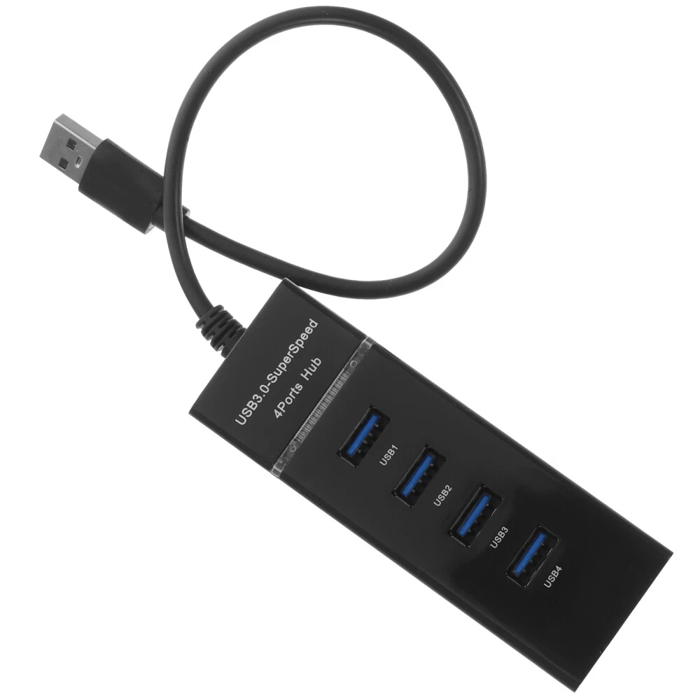 4-Port Slim USB 2.0 Hub with Multi-Charging Adapter